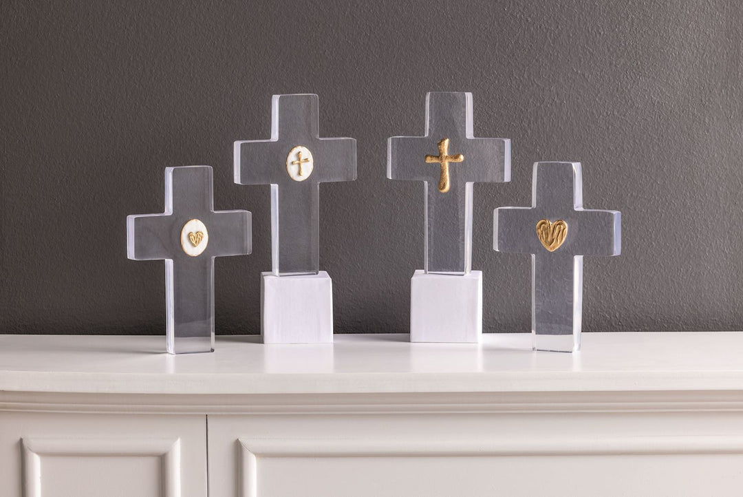 Mud Pie Clear Resin Crosses-03-Home &amp; Gift-Mud Pie-Market Street Nest, Fashionable Clothing, Shoes and Home Décor Located in Mabank, TX