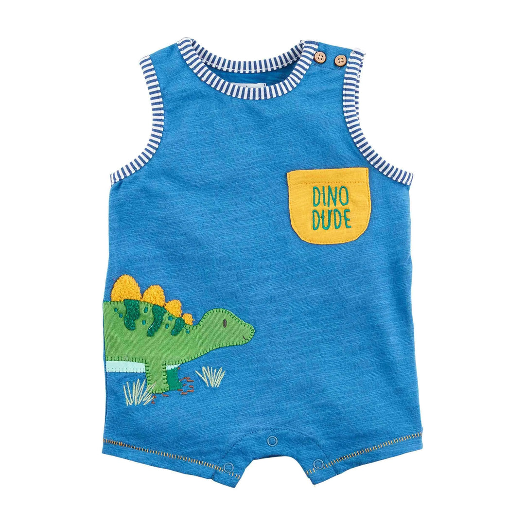 Mud Pie Dino Slub Shortall 6-9 months-03-Home & Gift-Market Street Nest -Market Street Nest, Fashionable Clothing, Shoes and Home Décor Located in Mabank, TX