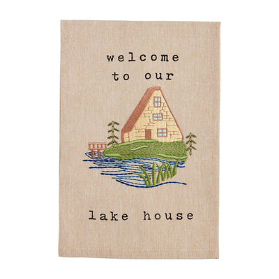 Mud Pie Embroidery Lake Towels-Market Street Nest -Market Street Nest, Fashionable Clothing, Shoes and Home Décor Located in Mabank, TX