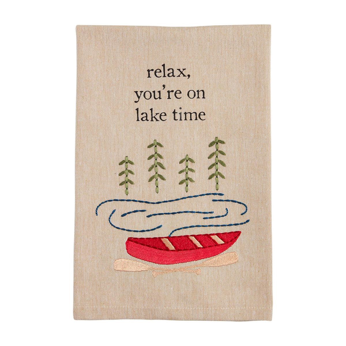 Mud Pie Embroidery Lake Towels-Market Street Nest -Market Street Nest, Fashionable Clothing, Shoes and Home Décor Located in Mabank, TX