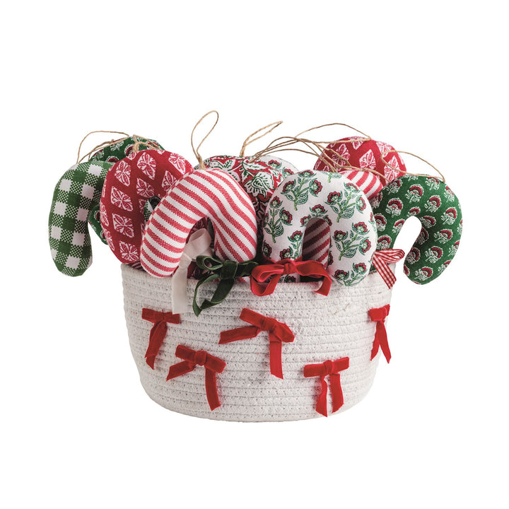 Mud Pie Fabric Candy Cane Ornaments-03-Home &amp; Gift-Mud Pie-Market Street Nest, Fashionable Clothing, Shoes and Home Décor Located in Mabank, TX