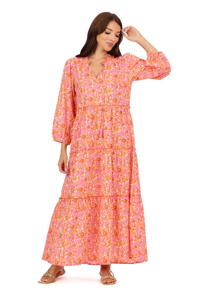 Mud Pie Farris Maxi Dress in Pink-Dresses & Rompers-Mud Pie-Market Street Nest, Fashionable Clothing, Shoes and Home Décor Located in Mabank, TX