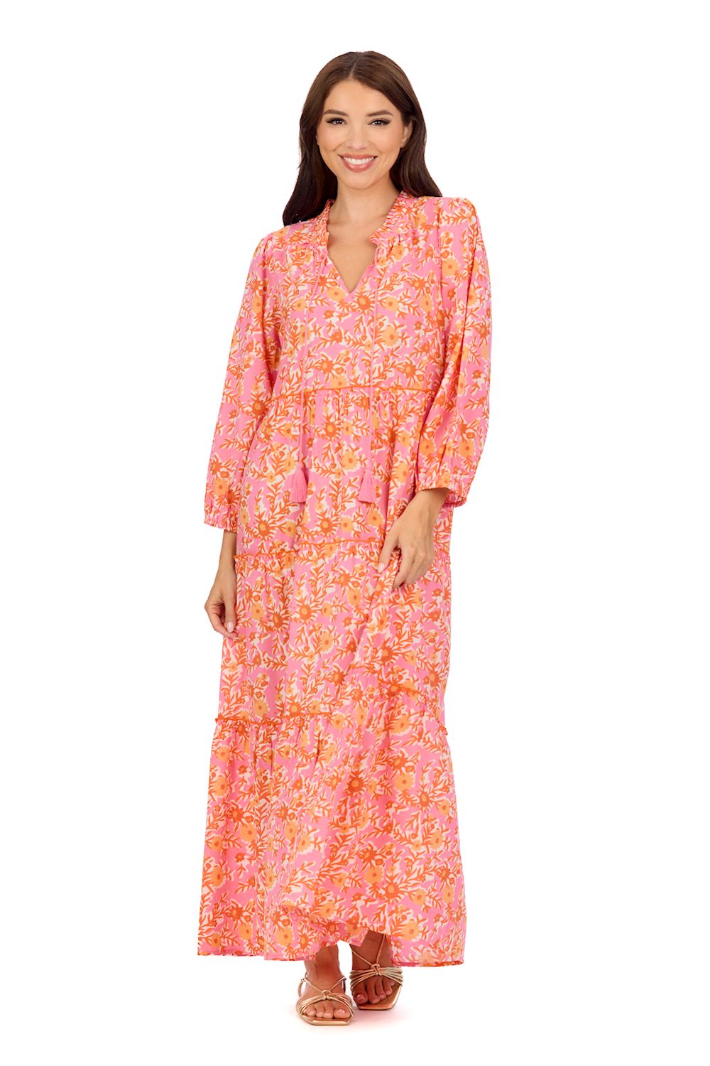 Mud Pie Farris Maxi Dress in Pink-Dresses & Rompers-Mud Pie-Market Street Nest, Fashionable Clothing, Shoes and Home Décor Located in Mabank, TX