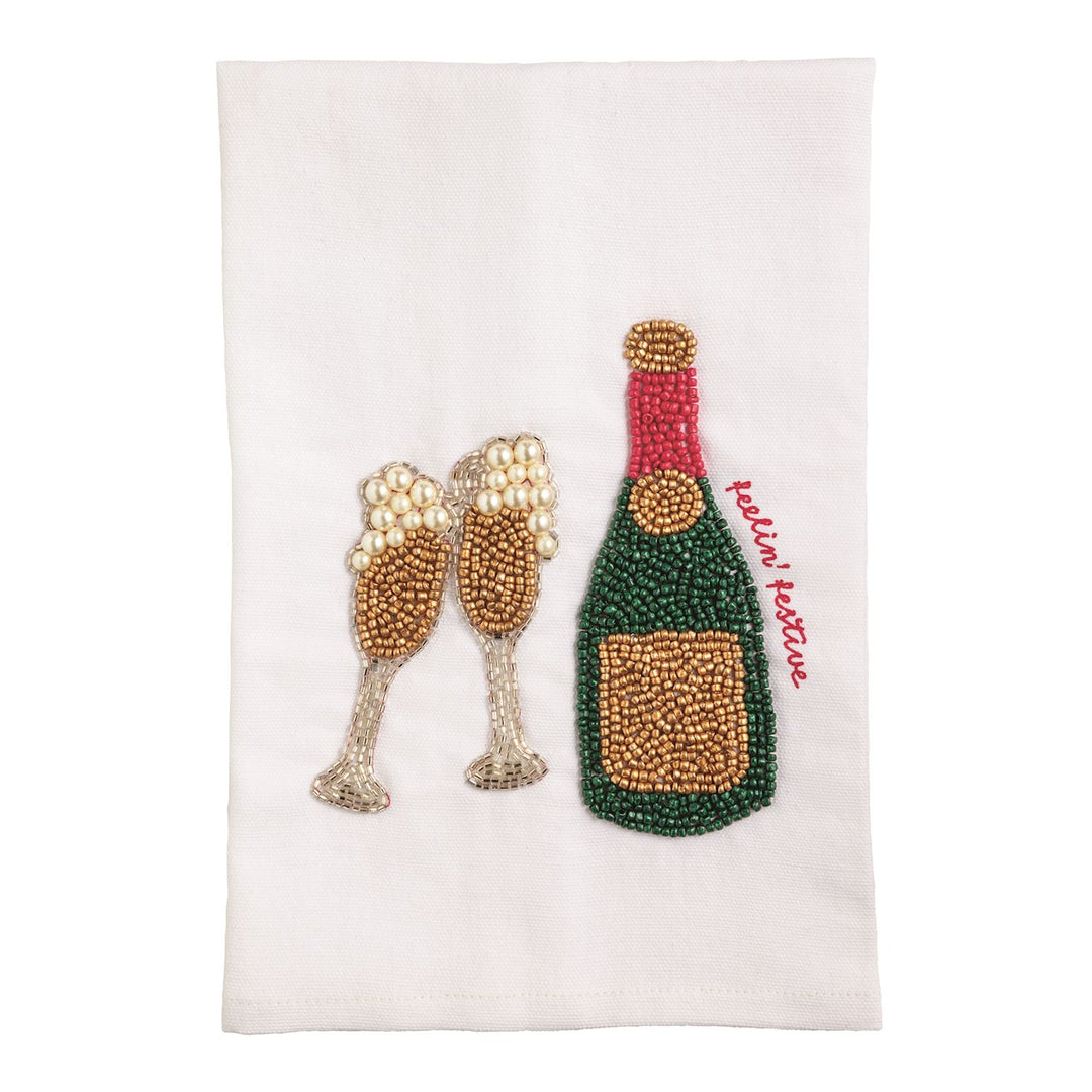 Mud Pie Festive Christmas Beaded Hand Towels-03-Home & Gift-Mud Pie-Market Street Nest, Fashionable Clothing, Shoes and Home Décor Located in Mabank, TX
