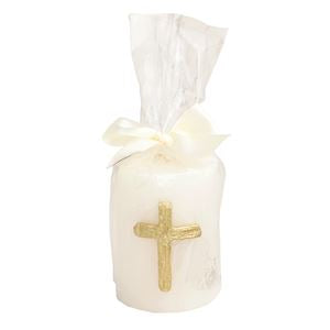 Mud Pie Gold Icon Pillar Candle-03-Home & Gift-Mud Pie-Market Street Nest, Fashionable Clothing, Shoes and Home Décor Located in Mabank, TX