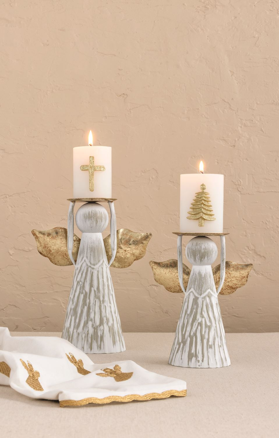 Mud Pie Gold Icon Pillar Candle-03-Home &amp; Gift-Mud Pie-Market Street Nest, Fashionable Clothing, Shoes and Home Décor Located in Mabank, TX