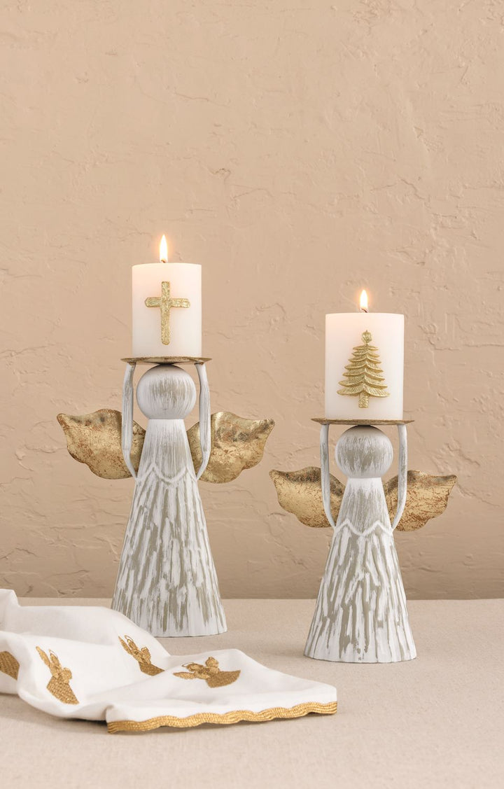 Mud Pie Gold Icon Pillar Candle-03-Home &amp; Gift-Mud Pie-Market Street Nest, Fashionable Clothing, Shoes and Home Décor Located in Mabank, TX