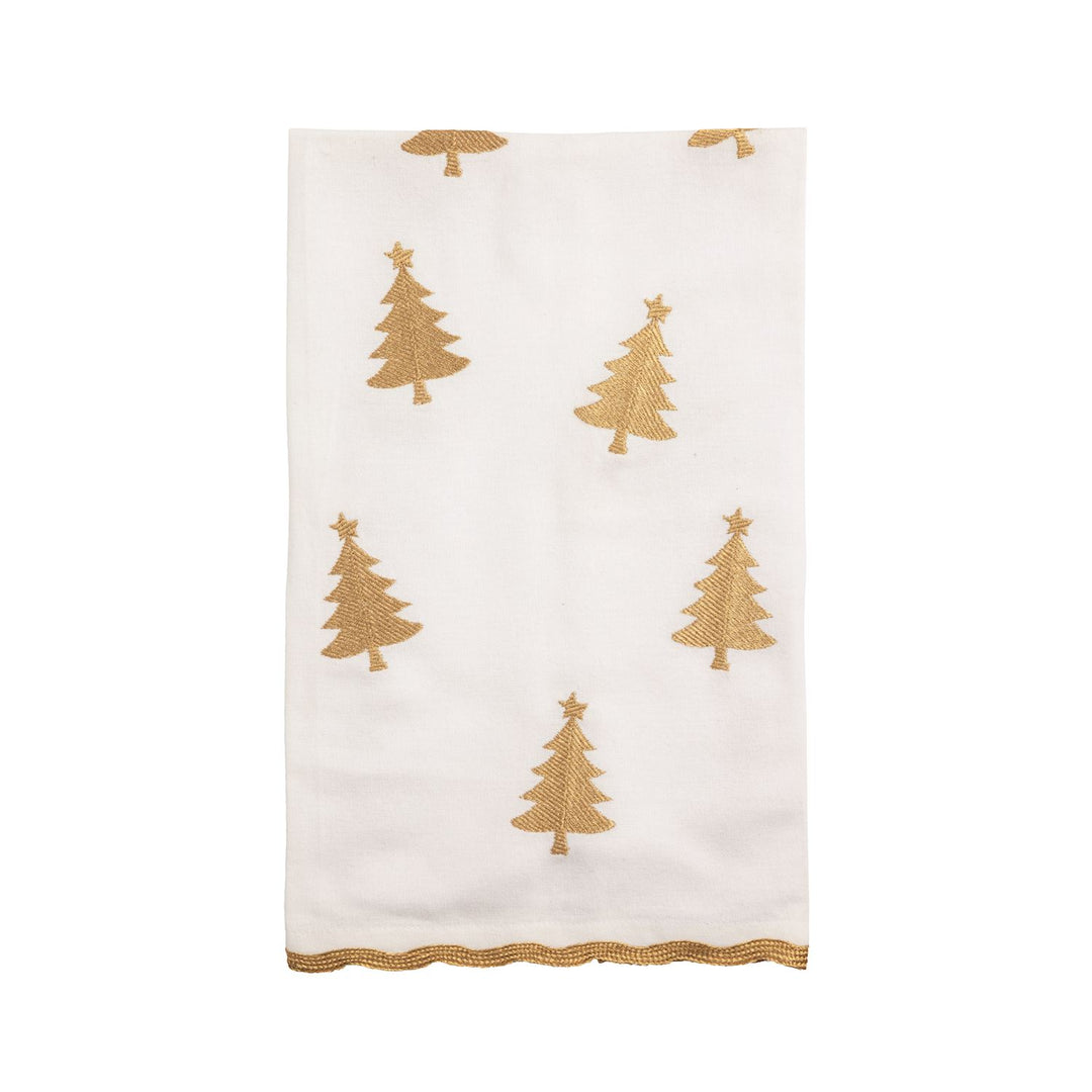 Mud Pie Gold Tree Embroidered Towel-03-Home & Gift-Mud Pie-Market Street Nest, Fashionable Clothing, Shoes and Home Décor Located in Mabank, TX