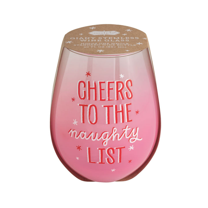 Mud Pie Holiday Bar Wine Glass-04-Kitchen &amp; Food-Mud Pie-Market Street Nest, Fashionable Clothing, Shoes and Home Décor Located in Mabank, TX