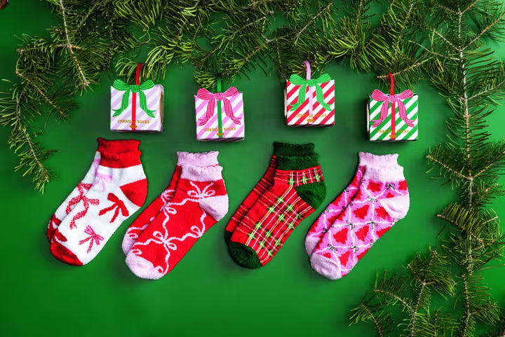 Mud Pie Holiday Chenille Socks In A Box-11-Leisure, Lounge, Sport-Mud Pie-Market Street Nest, Fashionable Clothing, Shoes and Home Décor Located in Mabank, TX