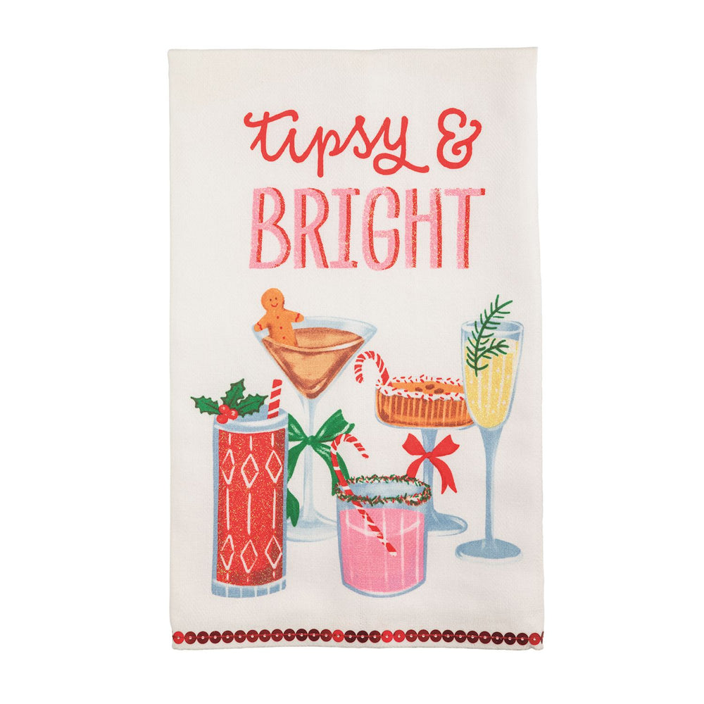 Mud Pie Holiday Glitter Bar Towels-04-Kitchen & Food-Mud Pie-Market Street Nest, Fashionable Clothing, Shoes and Home Décor Located in Mabank, TX