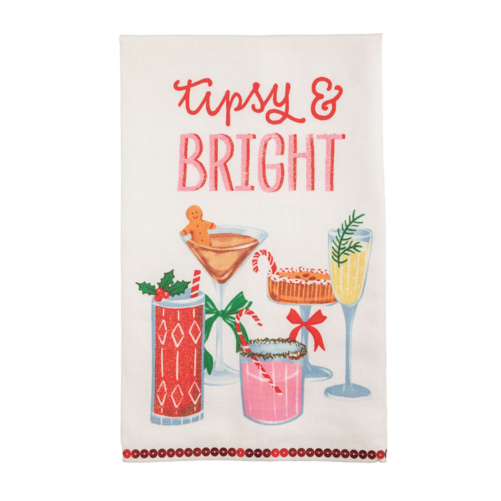 Mud Pie Holiday Glitter Bar Towels-04-Kitchen &amp; Food-Mud Pie-Market Street Nest, Fashionable Clothing, Shoes and Home Décor Located in Mabank, TX