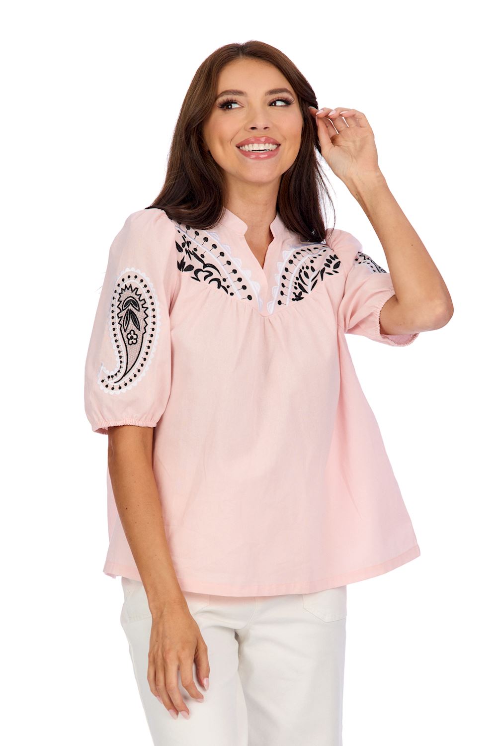 Mud Pie Humphrey Embroidered Top-Tops-Mud Pie-Market Street Nest, Fashionable Clothing, Shoes and Home Décor Located in Mabank, TX