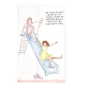 Mud Pie I'm Glad We Met Later Hand Towel-03-Home & Gift-Mud Pie-Market Street Nest, Fashionable Clothing, Shoes and Home Décor Located in Mabank, TX