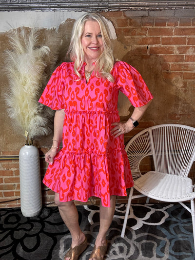 Mud Pie Kit Dress in Pink-Dresses & Rompers-Mud Pie-Market Street Nest, Fashionable Clothing, Shoes and Home Décor Located in Mabank, TX