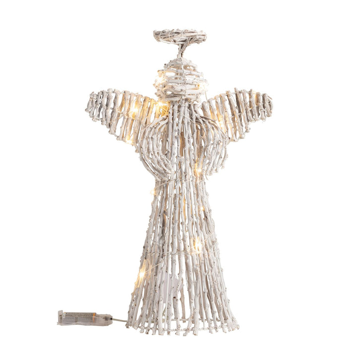 Mud Pie LED Rattan Angels-03-Home &amp; Gift-Mud Pie-Market Street Nest, Fashionable Clothing, Shoes and Home Décor Located in Mabank, TX