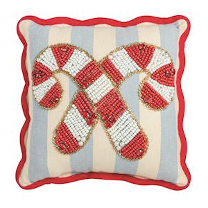 Mud Pie Mini Christmas Beaded Pillows-03-Home & Gift-Mud Pie-Market Street Nest, Fashionable Clothing, Shoes and Home Décor Located in Mabank, TX