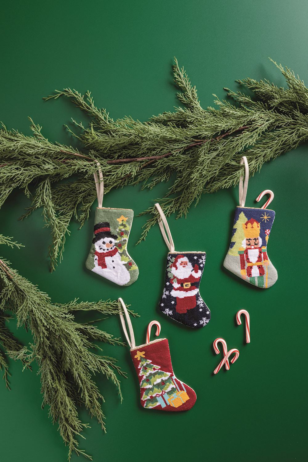 Mud Pie Mini Needlepoint Stocking-Home & Gifts-Mud Pie-Market Street Nest, Fashionable Clothing, Shoes and Home Décor Located in Mabank, TX