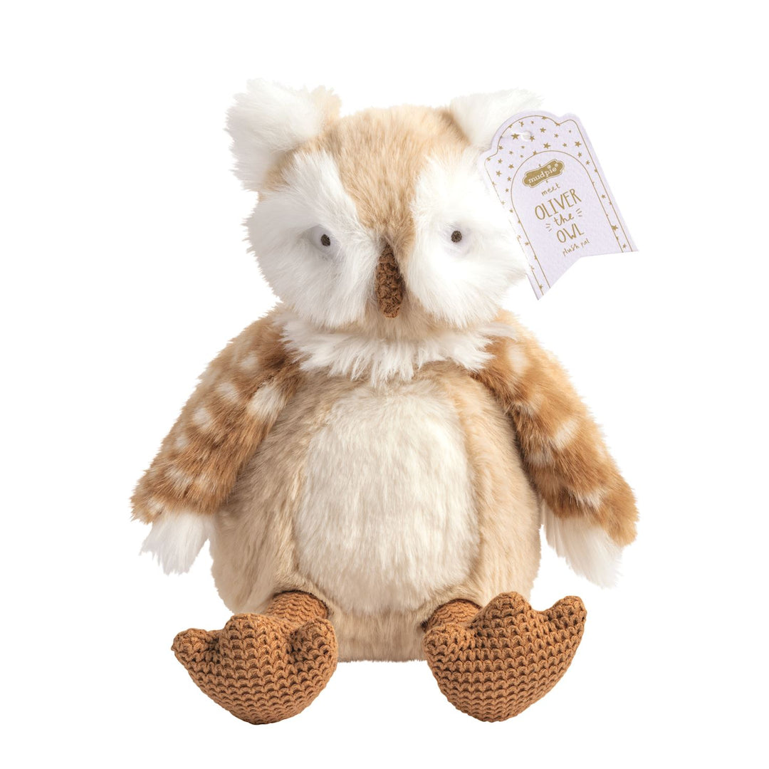Mud Pie Oliver The Owl Plush Pal-03-Home & Gift-Mud Pie-Market Street Nest, Fashionable Clothing, Shoes and Home Décor Located in Mabank, TX