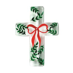 Mud Pie Painted Glass Cross-03-Home &amp; Gift-Mud Pie-Market Street Nest, Fashionable Clothing, Shoes and Home Décor Located in Mabank, TX