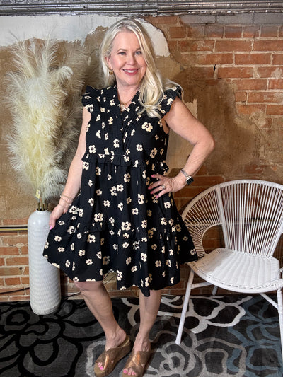 Mud Pie Reeves Flounce Dress-Dresses & Rompers-Mud Pie-Market Street Nest, Fashionable Clothing, Shoes and Home Décor Located in Mabank, TX