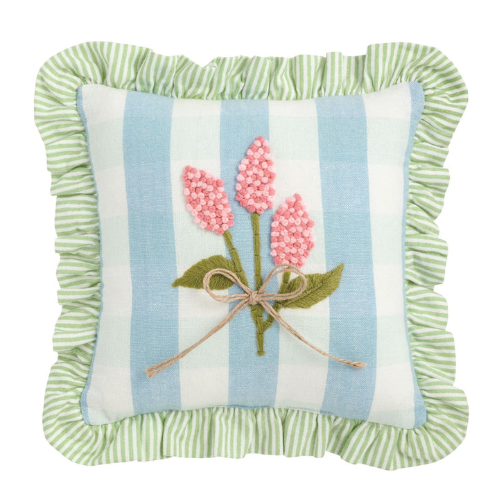 Mud Pie Ruffle Floral Embroidered Pillows-03-Home &amp; Gift-Mud Pie-Market Street Nest, Fashionable Clothing, Shoes and Home Décor Located in Mabank, TX