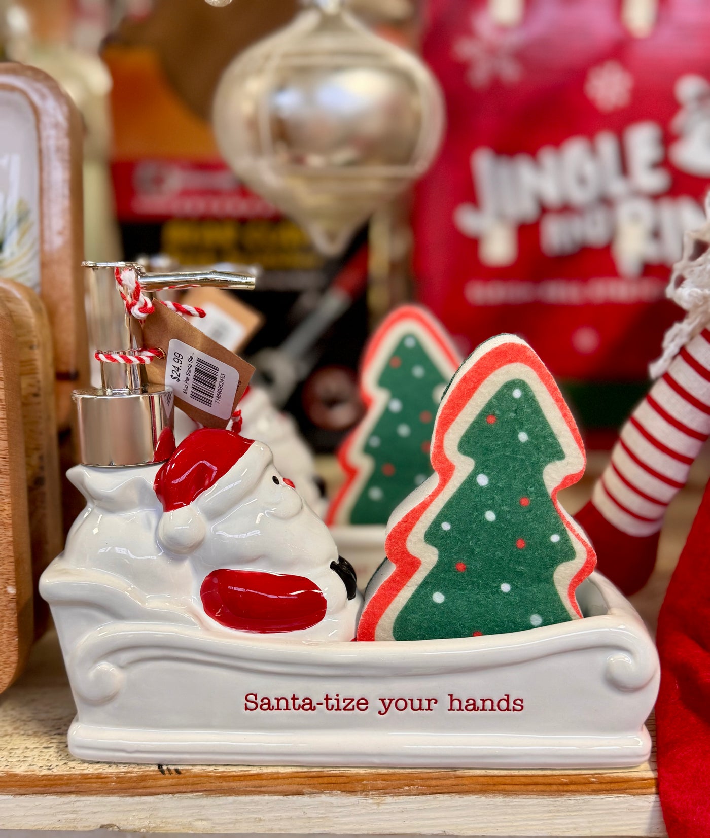 Mud Pie Santa Sled Soap & Sponge Set-Home & Gifts-Mud Pie-Market Street Nest, Fashionable Clothing, Shoes and Home Décor Located in Mabank, TX