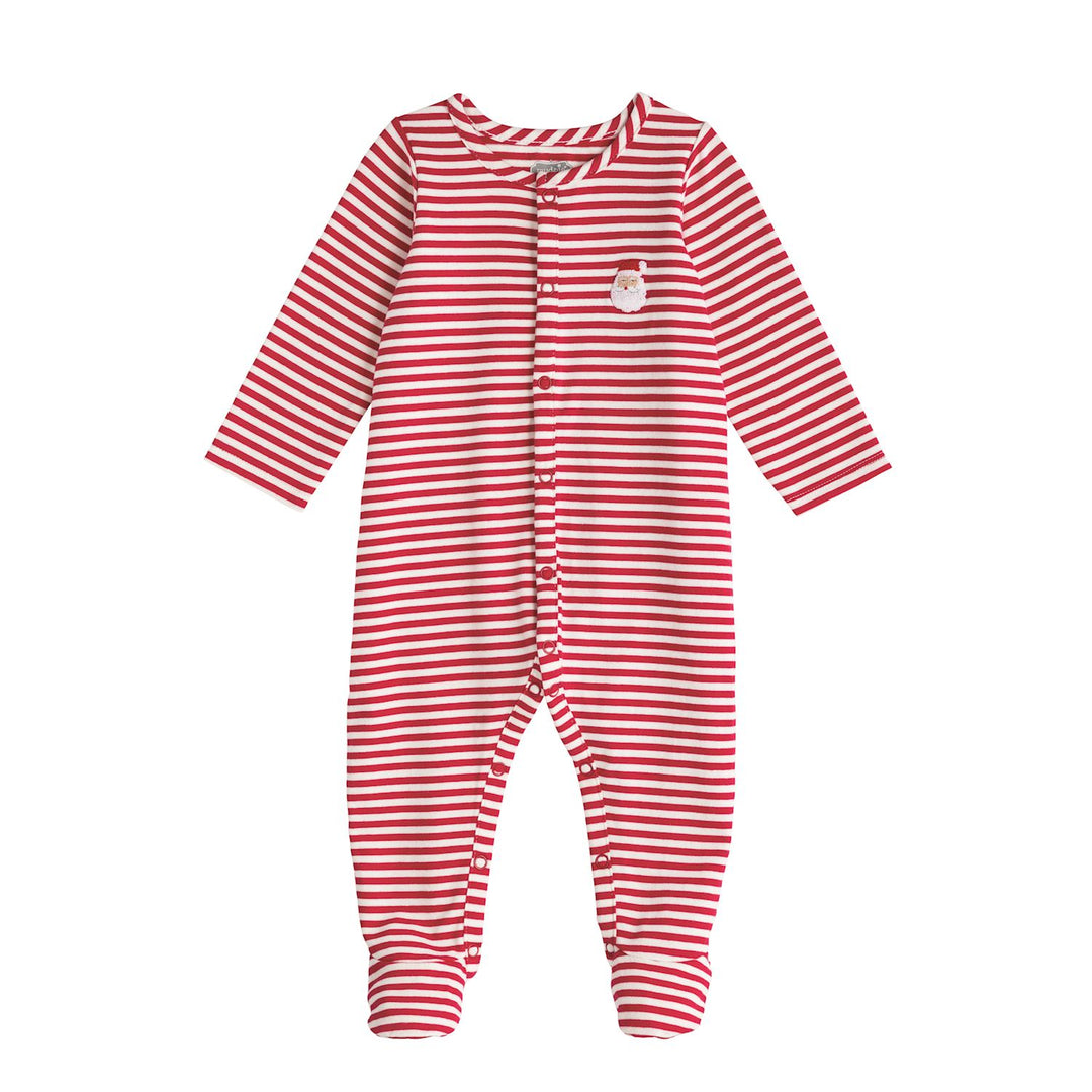 Mud Pie Santa Stripe Sleeper (0-3 Months)-03-Home &amp; Gift-Mud Pie-Market Street Nest, Fashionable Clothing, Shoes and Home Décor Located in Mabank, TX