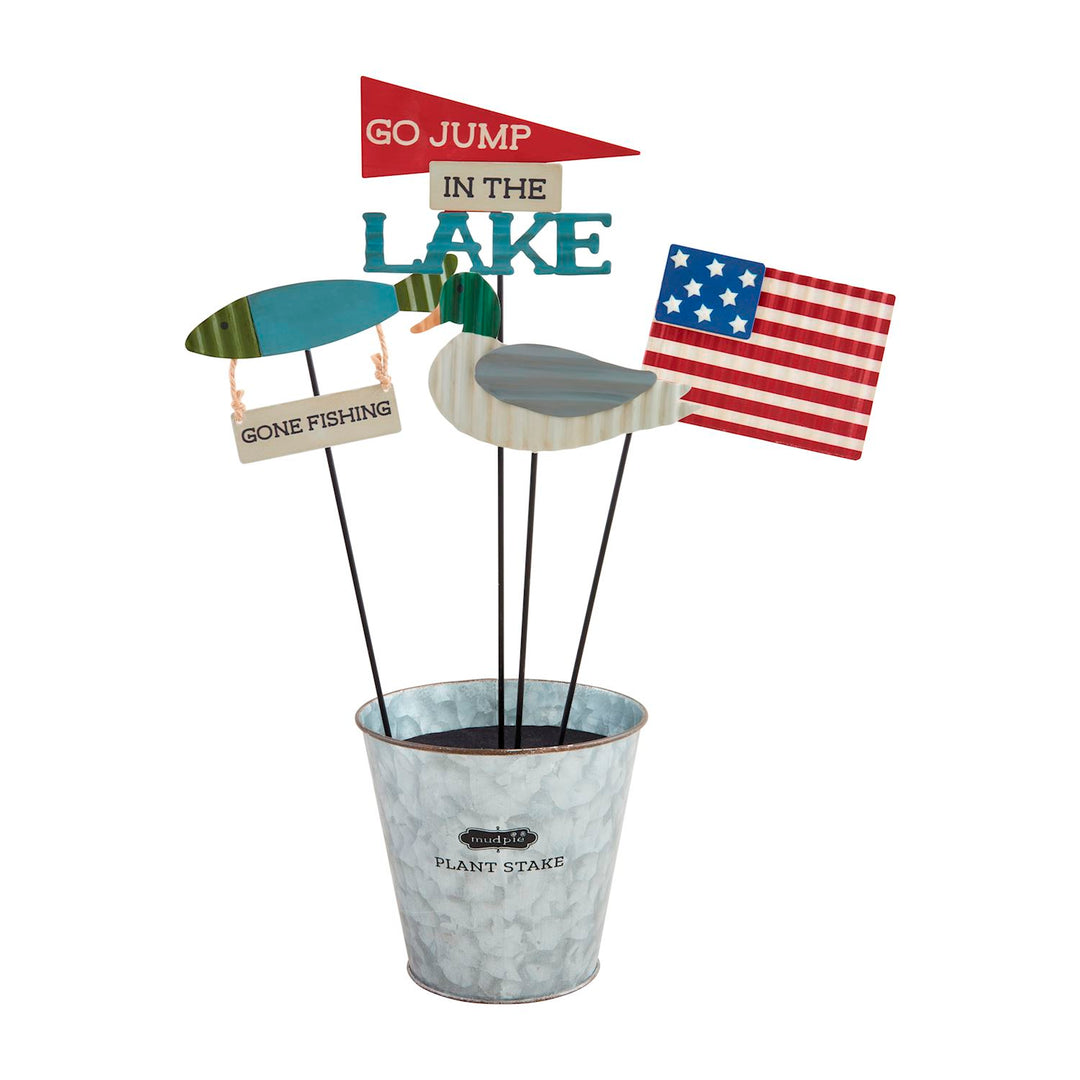 Mudpie Small Retreat Tin Plant Stakes-03-Home & Gift-Mud Pie-Market Street Nest, Fashionable Clothing, Shoes and Home Décor Located in Mabank, TX