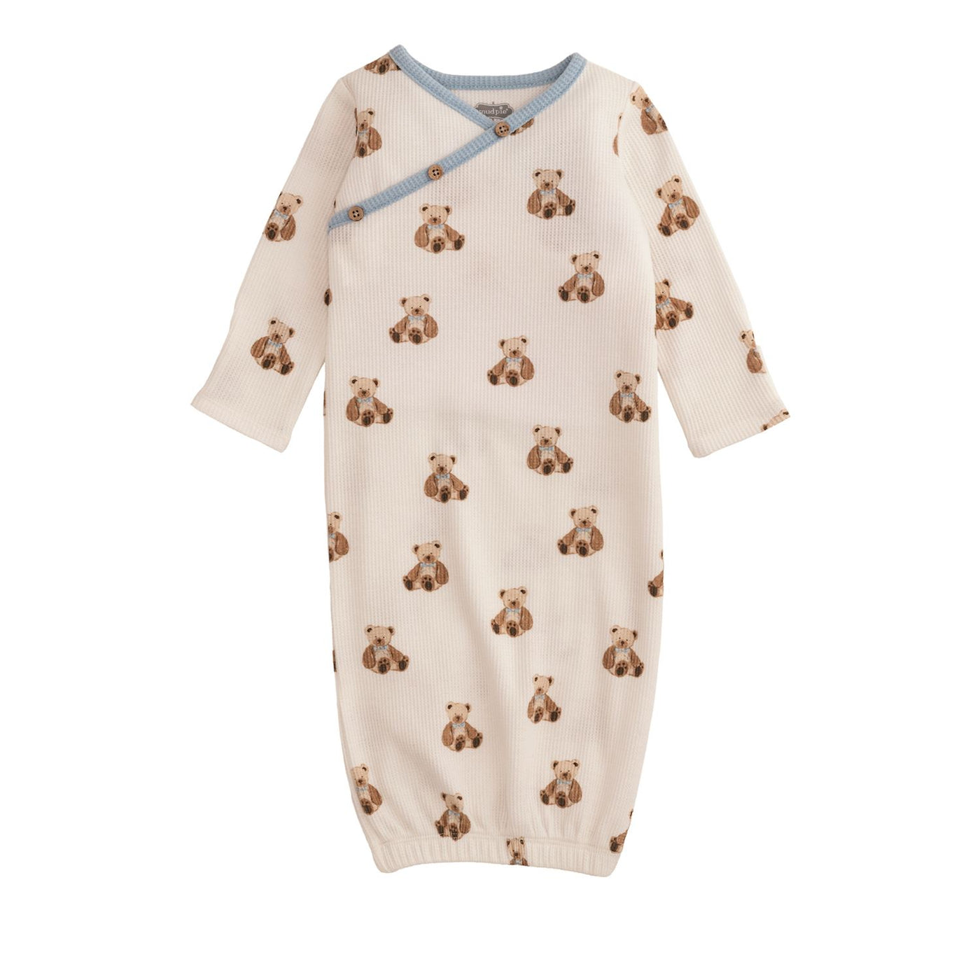 Mud Pie Teddy Bear Baby Sleeper Gown 0-3 months-Home & Gifts-Mud Pie-Market Street Nest, Fashionable Clothing, Shoes and Home Décor Located in Mabank, TX