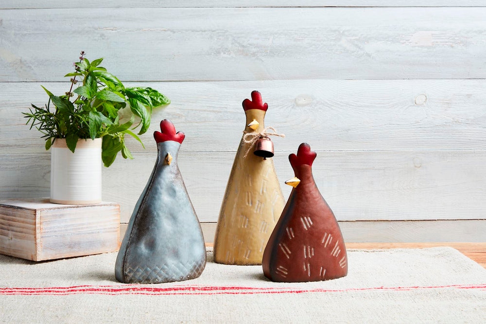 Mudpie Tin Chicken Sitters (Set of 3)-03-Home & Gift-Mud Pie-Market Street Nest, Fashionable Clothing, Shoes and Home Décor Located in Mabank, TX