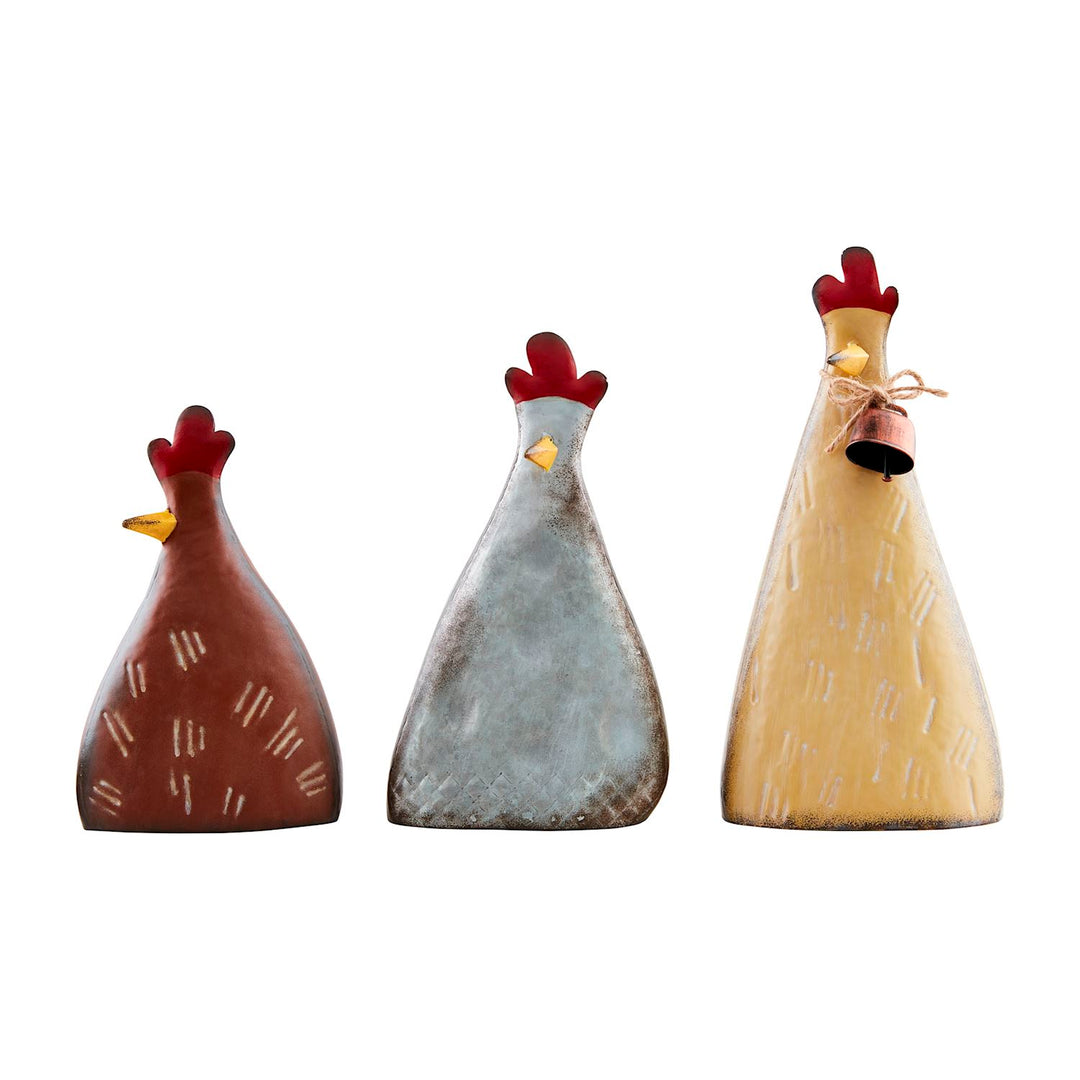 Mudpie Tin Chicken Sitters (Set of 3)-03-Home & Gift-Mud Pie-Market Street Nest, Fashionable Clothing, Shoes and Home Décor Located in Mabank, TX