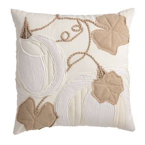 Mud Pie White Pumpkin Applique Pillows-03-Home &amp; Gift-Mud Pie-Market Street Nest, Fashionable Clothing, Shoes and Home Décor Located in Mabank, TX