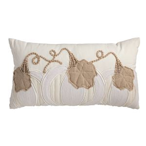 Mud Pie White Pumpkin Applique Pillows-03-Home & Gift-Mud Pie-Market Street Nest, Fashionable Clothing, Shoes and Home Décor Located in Mabank, TX