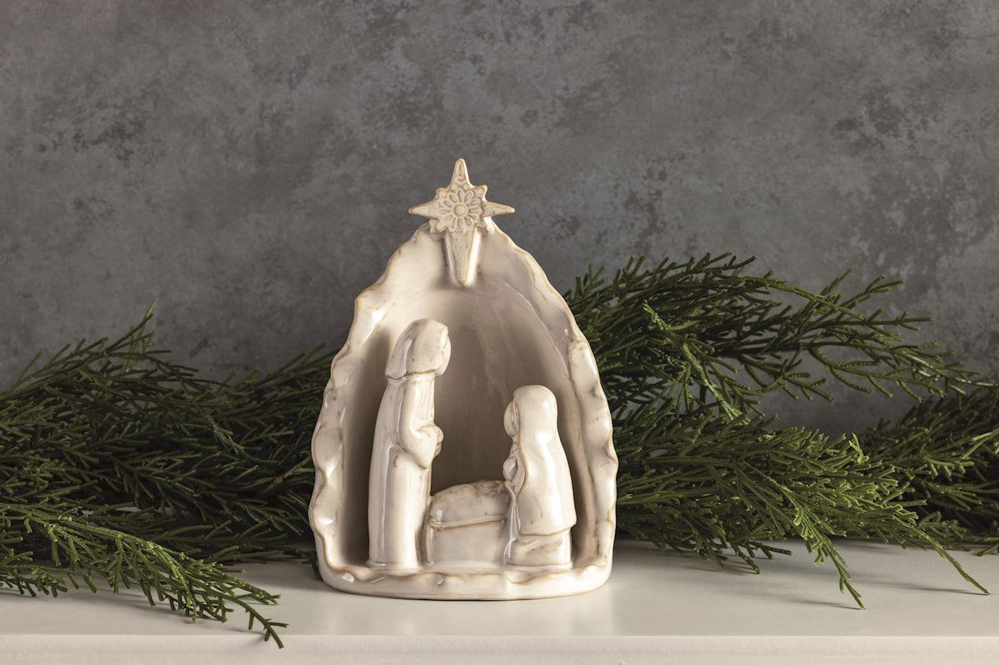 Mud Pie White Stoneware Nativity-Home & Gifts-Mud Pie-Market Street Nest, Fashionable Clothing, Shoes and Home Décor Located in Mabank, TX
