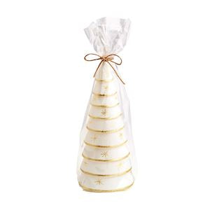 Mud Pie White and Gold Stacked Tree Candles-03-Home &amp; Gift-Mud Pie-Market Street Nest, Fashionable Clothing, Shoes and Home Décor Located in Mabank, TX