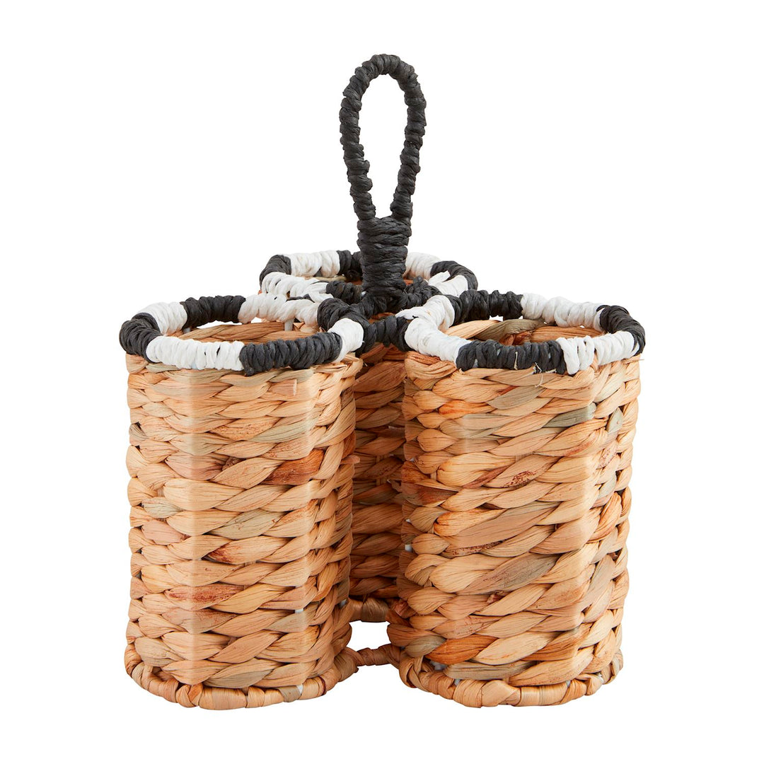 Mudpie Woven Stripe Utensil Holder-04-Kitchen & Food-Mud Pie-Market Street Nest, Fashionable Clothing, Shoes and Home Décor Located in Mabank, TX