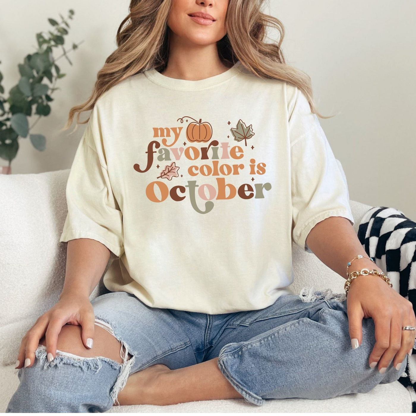 My Favorite October Graphic Tee-Womens-Ave Shops-Market Street Nest, Fashionable Clothing, Shoes and Home Décor Located in Mabank, TX