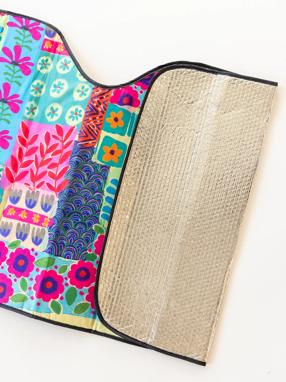 Natural Life Car Sun Shade - Turquoise Patchwork-03-Home &amp; Gift-Natural Life-Market Street Nest, Fashionable Clothing, Shoes and Home Décor Located in Mabank, TX