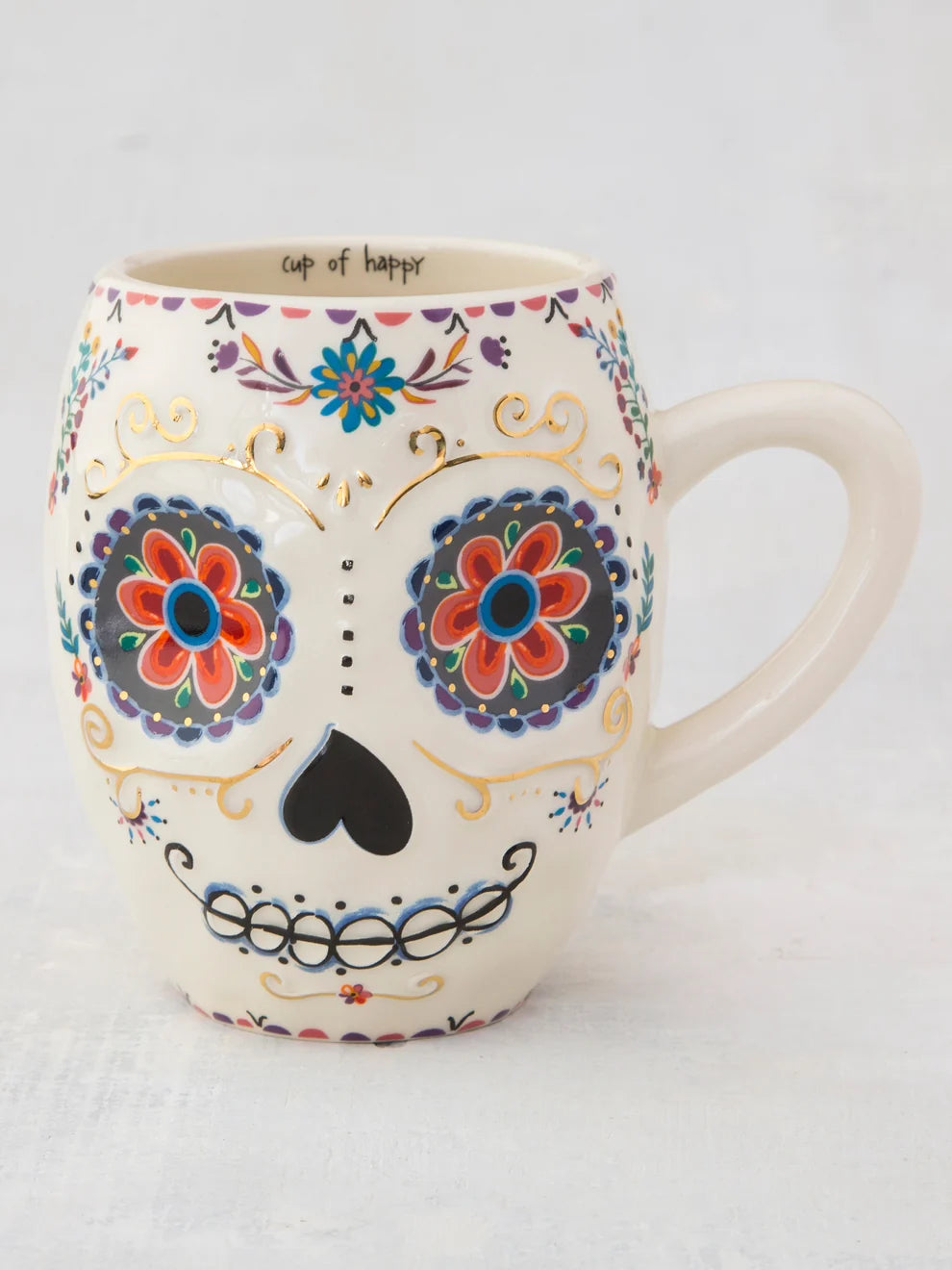 Natural Life Folk Art Coffee Mug - Coco The Sugar Skull-04-Kitchen & Food-Natural Life-Market Street Nest, Fashionable Clothing, Shoes and Home Décor Located in Mabank, TX