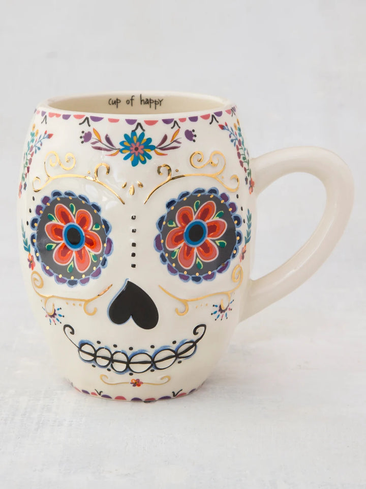 Natural Life Folk Art Coffee Mug - Coco The Sugar Skull-04-Kitchen &amp; Food-Natural Life-Market Street Nest, Fashionable Clothing, Shoes and Home Décor Located in Mabank, TX