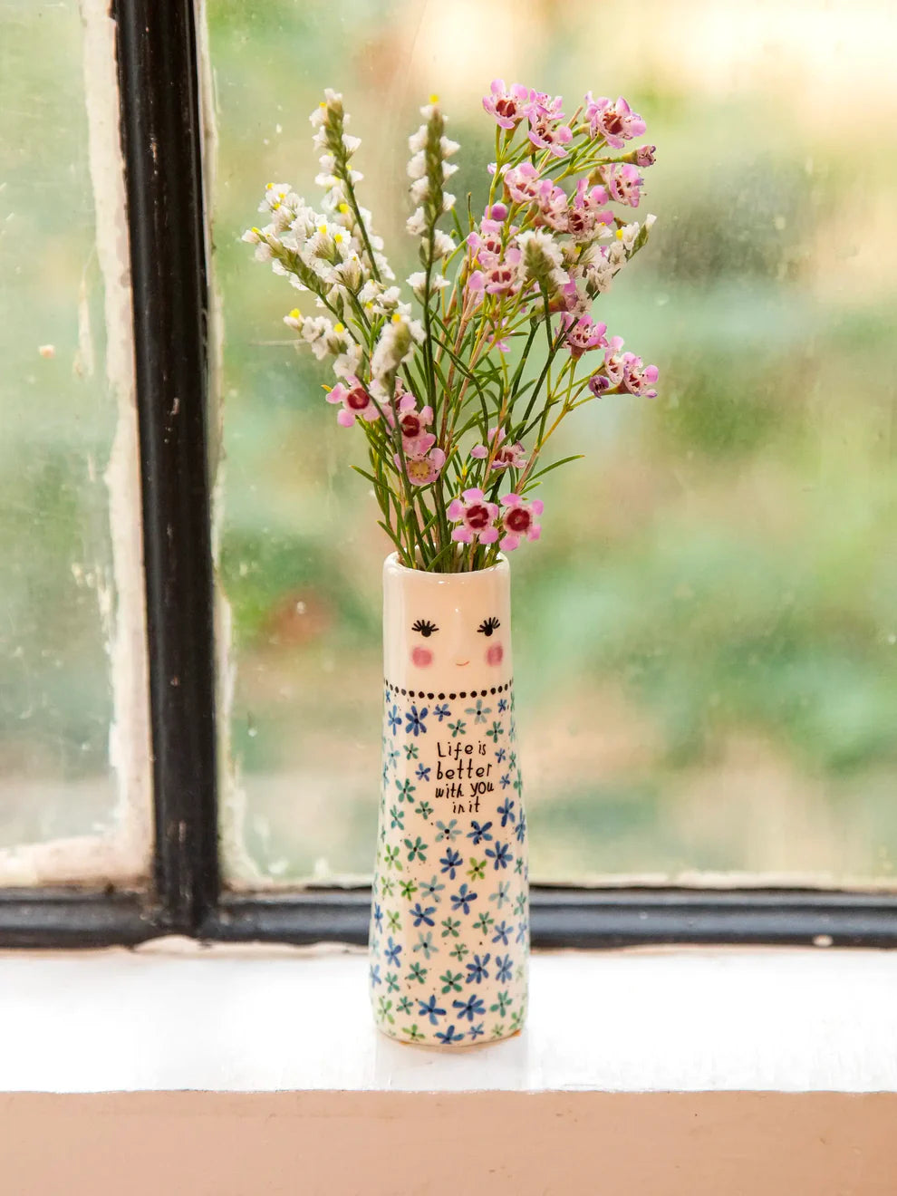 Natural Life Folk Friend Bud Vase - Life Is Better-03-Home & Gift-Natural Life-Market Street Nest, Fashionable Clothing, Shoes and Home Décor Located in Mabank, TX