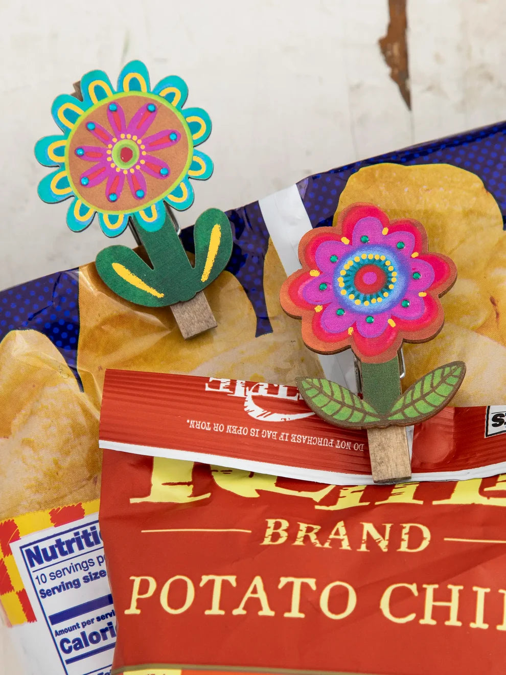Natural Life Magnet Happy Clips, Set of 2 - Flower-04-Kitchen & Food-Natural Life-Market Street Nest, Fashionable Clothing, Shoes and Home Décor Located in Mabank, TX
