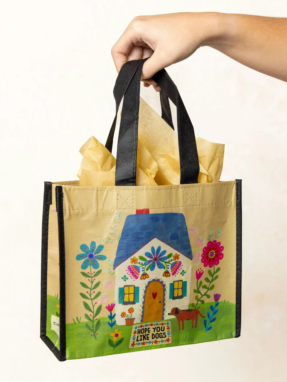 Natural Life Medium Happy Bag, Hope You Like Dogs-03-Home & Gift-Natural Life-Market Street Nest, Fashionable Clothing, Shoes and Home Décor Located in Mabank, TX