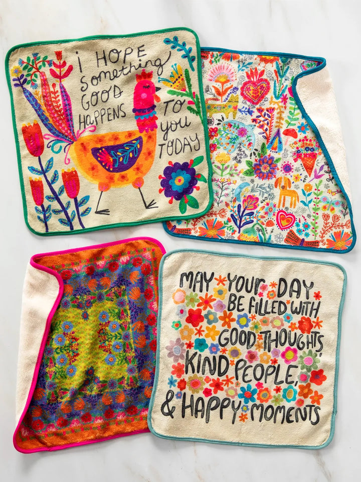 Natural Life Microfiber Dish Cloth, Set of 4 - May Your Day-04-Kitchen &amp; Food-Natural Life-Market Street Nest, Fashionable Clothing, Shoes and Home Décor Located in Mabank, TX