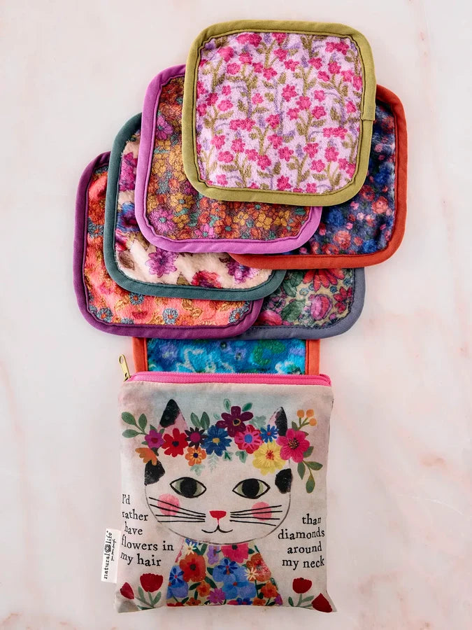 Natural Life Mini Makeup Removing Cloths Set - Floral-05-Bath, Beauty &amp; Wellness-Natural Life-Market Street Nest, Fashionable Clothing, Shoes and Home Décor Located in Mabank, TX