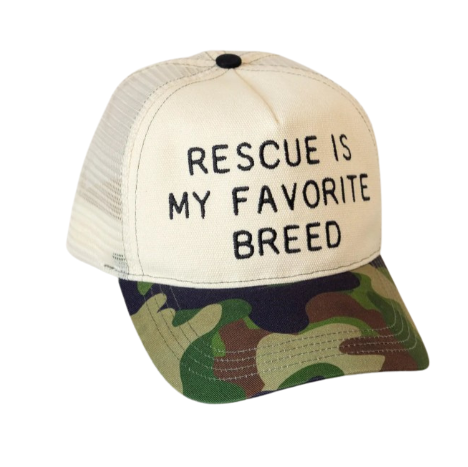 Natural Life Rescue Is My Favorite Breed Embroidered Trucker Hat-06-Accessories-Natural Life-Market Street Nest, Fashionable Clothing, Shoes and Home Décor Located in Mabank, TX