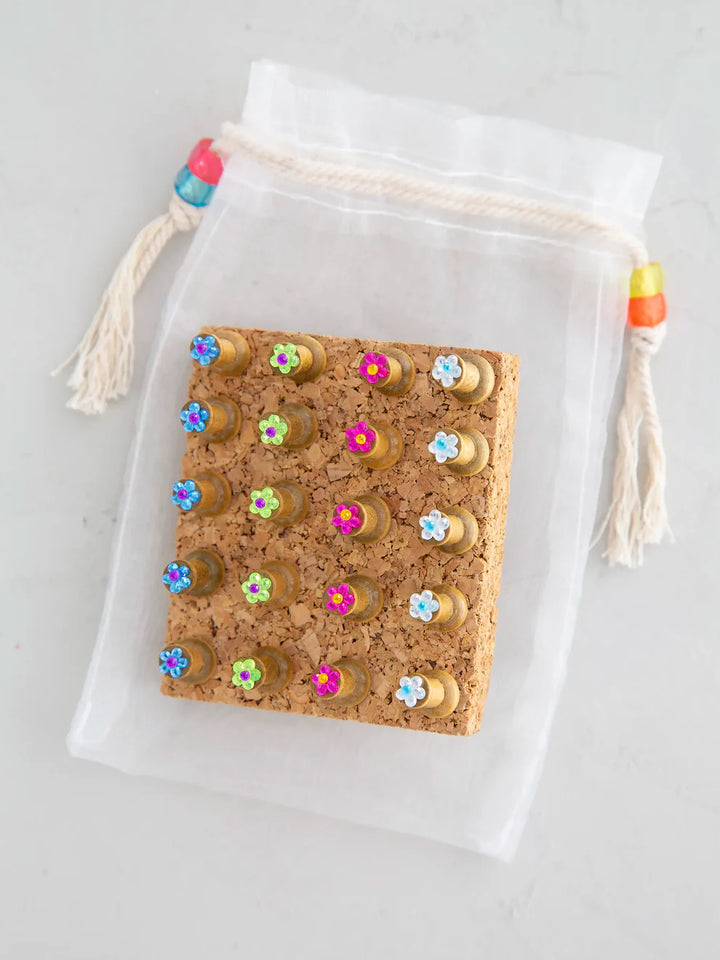 Natural Life Rhinestone Flower Push Pin Set - Multicolored-03-Home &amp; Gift-Natural Life-Market Street Nest, Fashionable Clothing, Shoes and Home Décor Located in Mabank, TX