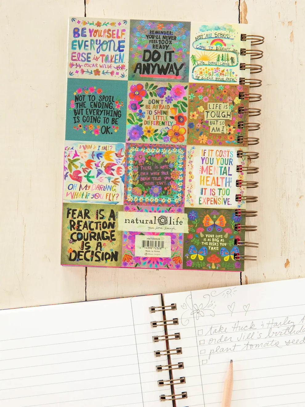 Natural Life Spiral Notebook - Fearless-03-Home & Gift-Natural Life-Market Street Nest, Fashionable Clothing, Shoes and Home Décor Located in Mabank, TX