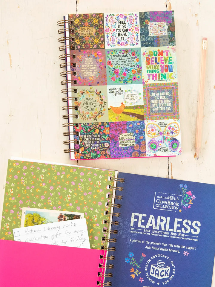 Natural Life Spiral Notebook - Fearless-03-Home &amp; Gift-Natural Life-Market Street Nest, Fashionable Clothing, Shoes and Home Décor Located in Mabank, TX